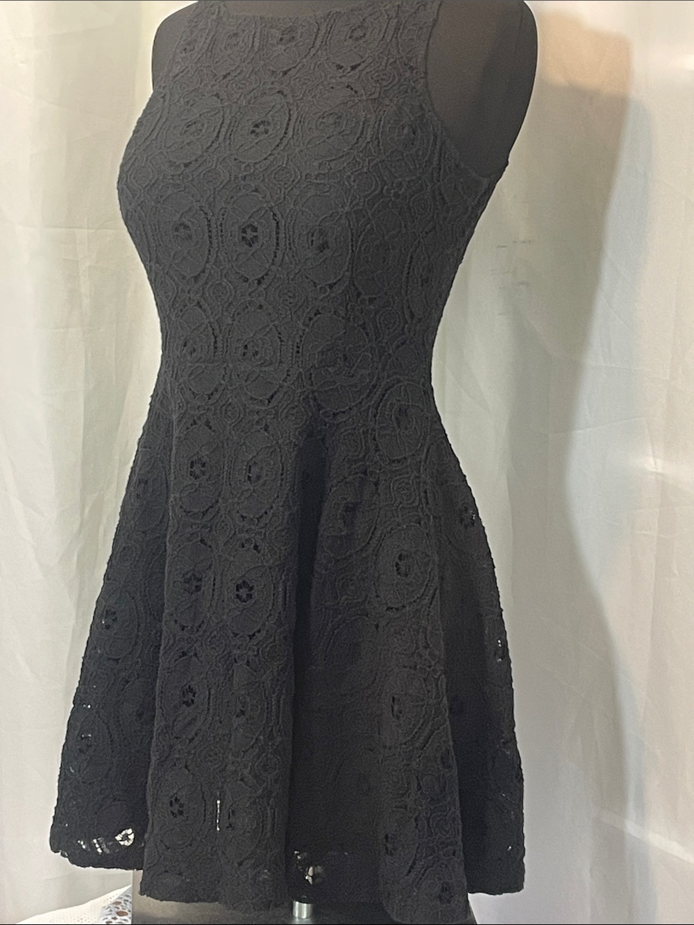 BB Dakota Classic Black Lace Fit & Flare Dress Size 8 Pit to Pit 18 Length 32